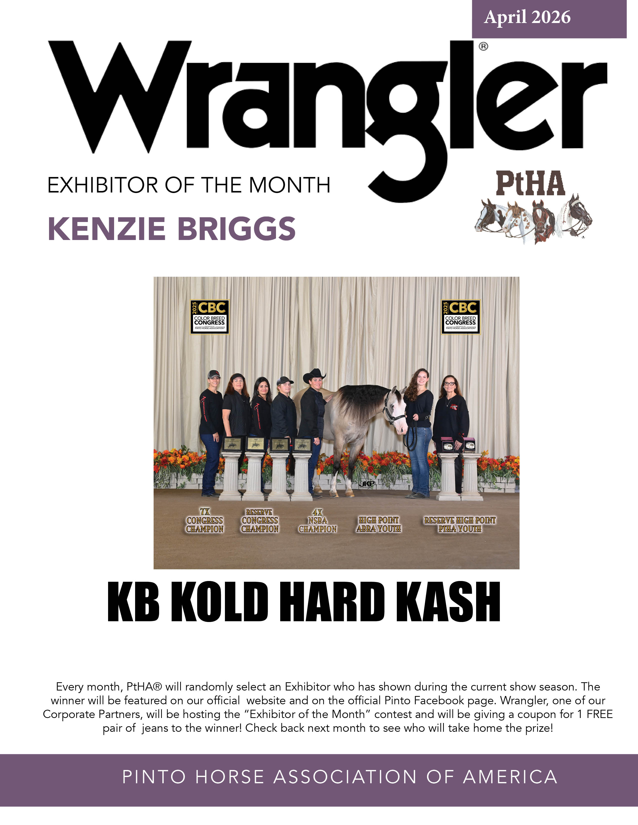 2026 Wrangler of the month April